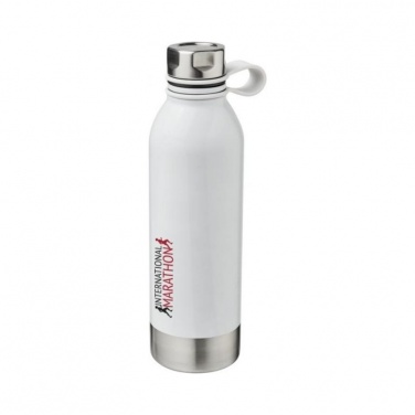 Logo trade promotional giveaways picture of: Perth 740 ml stainless steel sport bottle, white