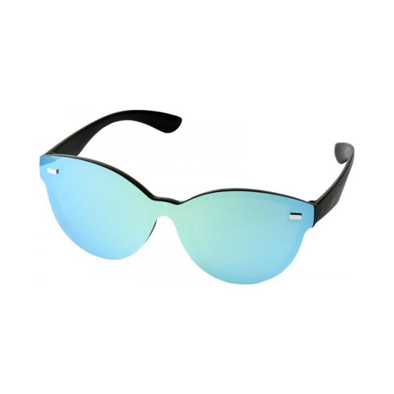 Logo trade promotional merchandise photo of: Shield sunglasses with full mirrored lens, yellow