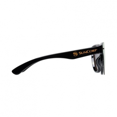 Logo trade advertising products image of: Shield sunglasses with full mirrored lens, yellow