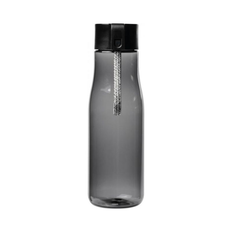 Logo trade corporate gift photo of: Ara 640 ml Tritan™ sport bottle with charging cable, smoked