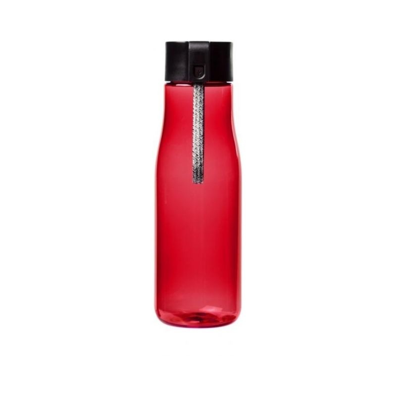 Logotrade promotional giveaways photo of: Ara 640 ml Tritan™ sport bottle with charging cable, red