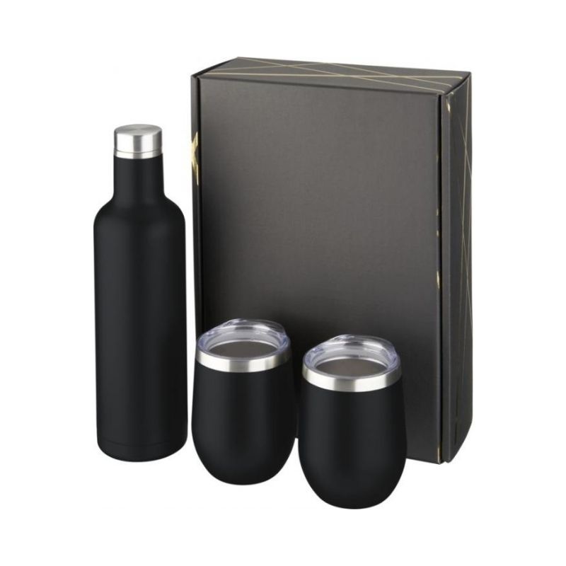 Logo trade promotional product photo of: Pinto and Corzo copper vacuum insulated gift set, black