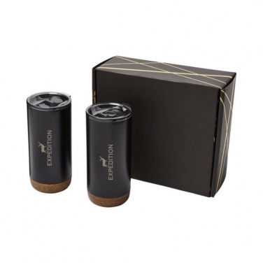 Logo trade promotional products picture of: Valhalla tumbler copper vacuum insulated gift set, black