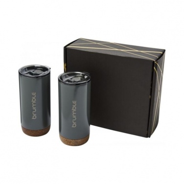 Logotrade advertising products photo of: Valhalla tumbler copper vacuum insulated gift set, grey