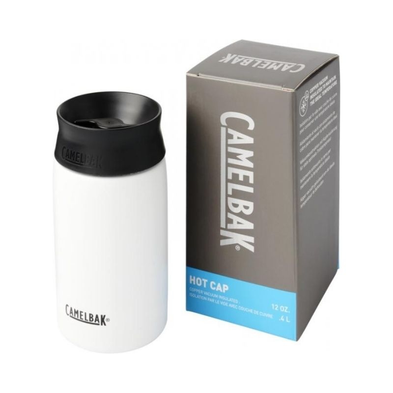 Logotrade promotional product picture of: Hot Cap 350 ml copper vacuum insulated tumbler, white