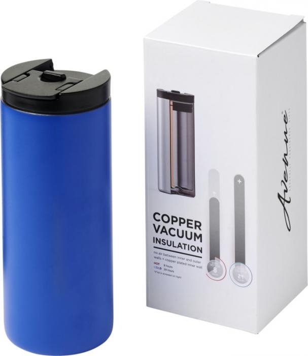 Logo trade corporate gifts image of: Lebou 360 ml copper vacuum insulated tumbler, blue