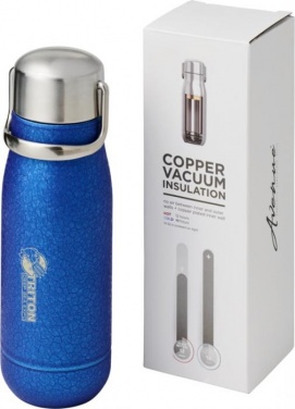 Logo trade advertising products image of: Yuki 350 ml copper vacuum insulated sport bottle, blue