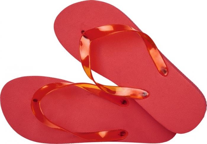 Logo trade promotional items picture of: Railay beach slippers (M), red