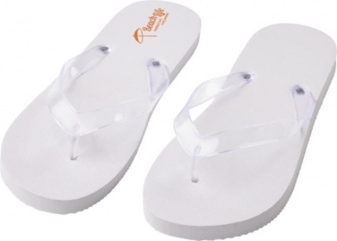 Logo trade promotional gift photo of: Railay beach slippers (L), white