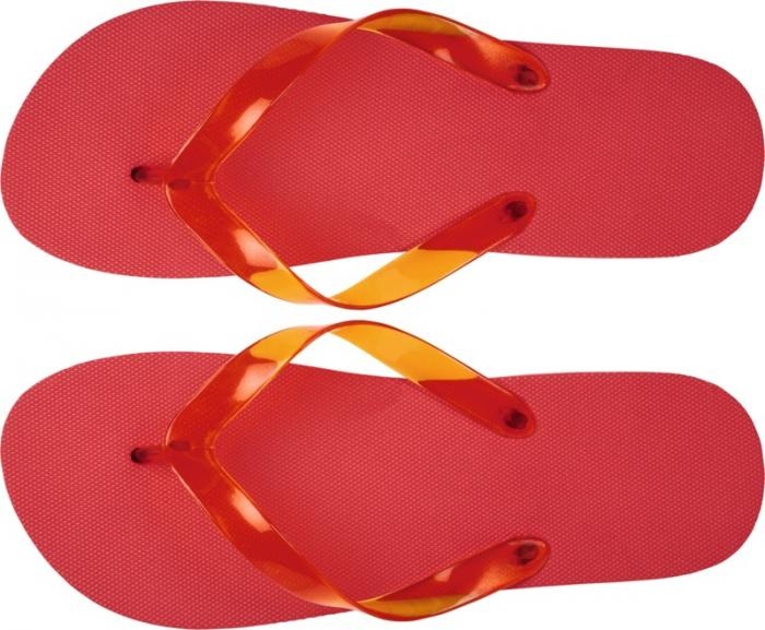 Logo trade promotional gifts picture of: Railay beach slippers (L), red