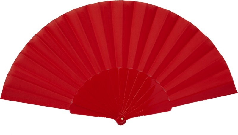 Logo trade promotional item photo of: Maestral foldable handfan in paper box, red