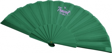 Logo trade promotional products image of: Maestral foldable handfan in paper box, green