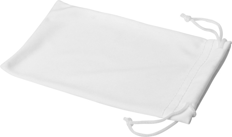 Logotrade promotional gift image of: Clean microfibre pouch for sunglasses, white