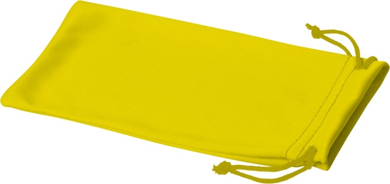 Logo trade promotional giveaways picture of: Clean microfibre pouch for sunglasses, yellow