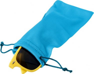 Logo trade promotional items picture of: Clean microfibre pouch for sunglasses, process blue