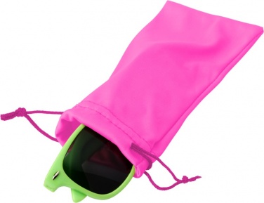 Logotrade promotional product picture of: Clean microfibre pouch for sunglasses, neon pink