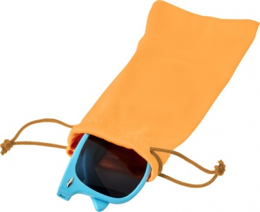 Logotrade advertising product picture of: Clean microfibre pouch for sunglasses, neon orange