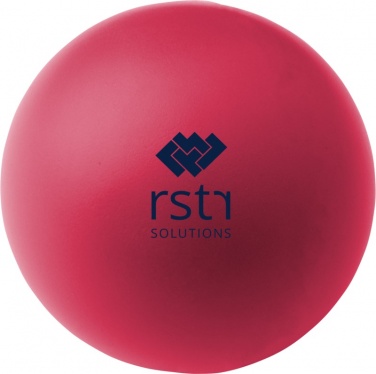 Logo trade promotional items image of: Cool round stress reliever, magenta