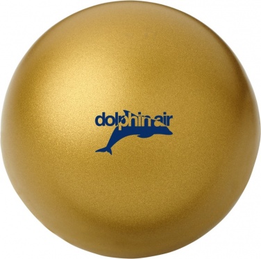 Logo trade advertising products image of: Cool round stress reliever, gold