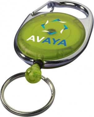 Logo trade promotional gifts image of: Gerlos roller clip key chain, lime