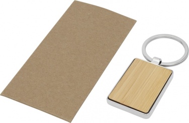 Logotrade promotional products photo of: Neta bamboo rectangular keychain