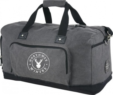 Logo trade advertising products image of: Hudson weekend travel duffel bag, heather grey