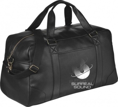 Logo trade promotional merchandise picture of: Oxford weekend travel duffel bag, black