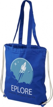 Logo trade promotional giveaway photo of: Eliza cotton drawstring, royal blue