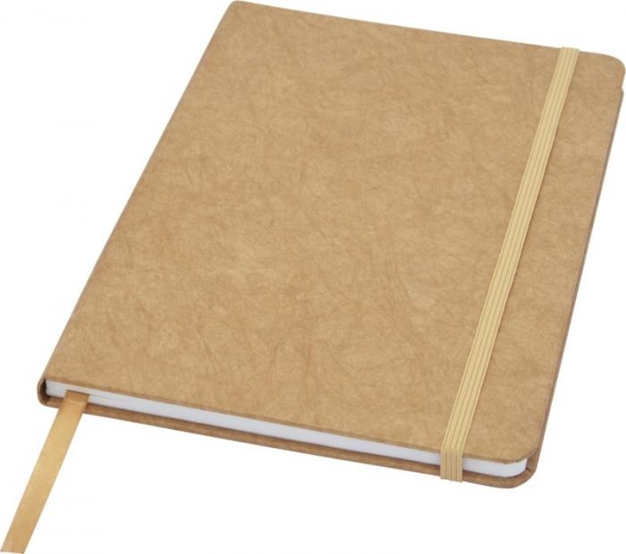 Logo trade promotional items image of: Breccia A5 stone paper notebook, brown