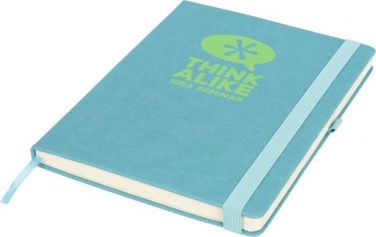 Logo trade promotional gifts picture of: Rivista notebook large, aqua blue