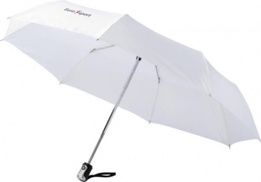 Logotrade promotional merchandise image of: 21.5" Alex 3-Section auto open and close umbrella, white