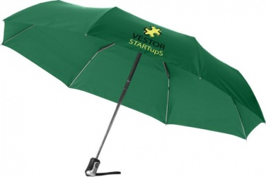 Logotrade promotional products photo of: 21.5" Alex 3-section auto open and close umbrella, green