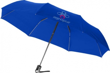 Logo trade corporate gifts picture of: 21.5" Alex 3-section auto open and close umbrella, blue