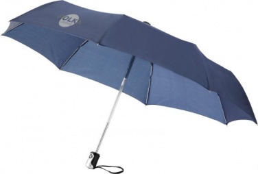 Logo trade promotional item photo of: Alex 21.5" foldable auto open/close umbrella, navy blue