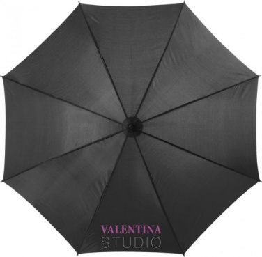 Logo trade promotional merchandise photo of: Kyle 23" auto open umbrella wooden shaft and handle, black