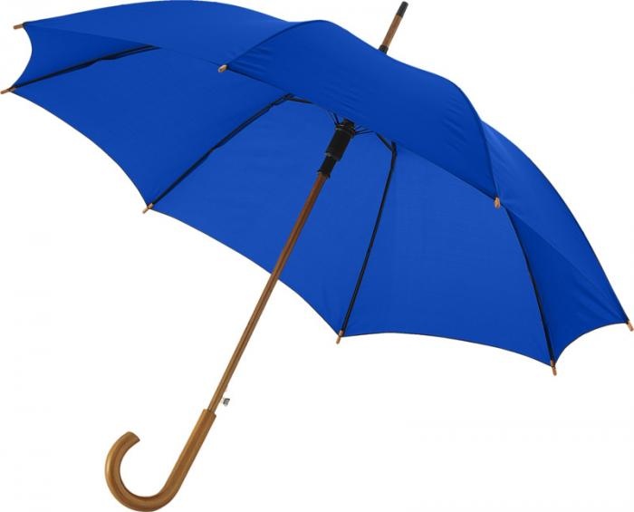 Logotrade advertising product image of: Kyle 23" auto open umbrella wooden shaft and handle, royal blue