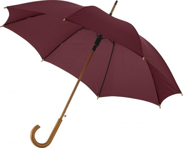 Logotrade promotional merchandise picture of: Kyle 23" auto open umbrella wooden shaft and handle, brown