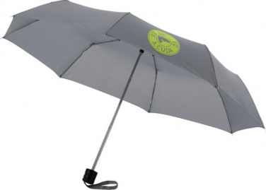 Logo trade corporate gifts image of: 21,5'' Ida 3-section umbrella, grey