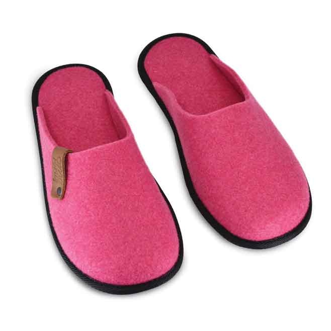 Logo trade promotional gifts image of: Recycled rPET plastic slippers, pink