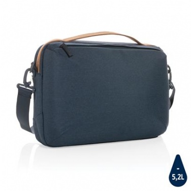 Logotrade promotional item image of: Laptop bag Impact AWARE™ 300D two tone deluxe 15.6", navy