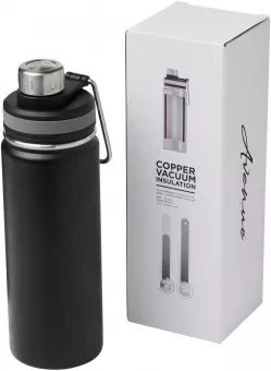 Logotrade promotional gift picture of: Gessi 590 ml copper vacuum insulated sport bottle, black