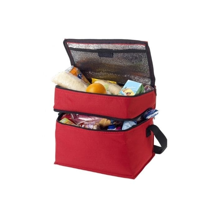 Logo trade business gifts image of: Oslo cooler bag, red