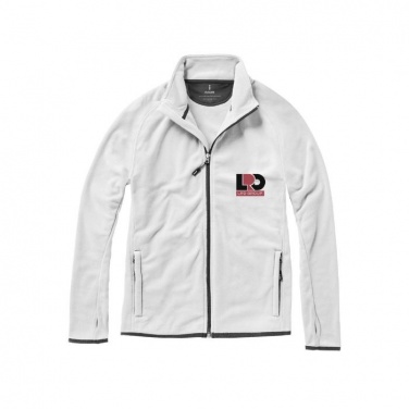 Logotrade business gift image of: Brossard micro fleece full zip jacket, white