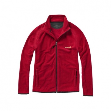 Logo trade corporate gifts image of: Brossard micro fleece full zip jacket, red