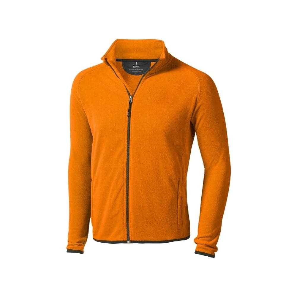 Logo trade promotional gifts image of: Brossard micro fleece full zip jacket, orange