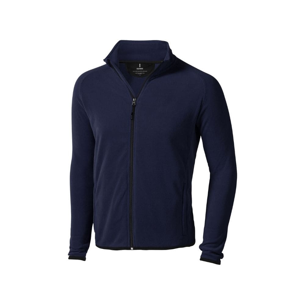 Logo trade promotional merchandise picture of: Brossard micro fleece full zip jacket, navy