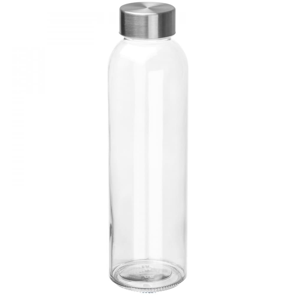 Logo trade promotional giveaways image of: Drinking bottle with grey lid, transparent