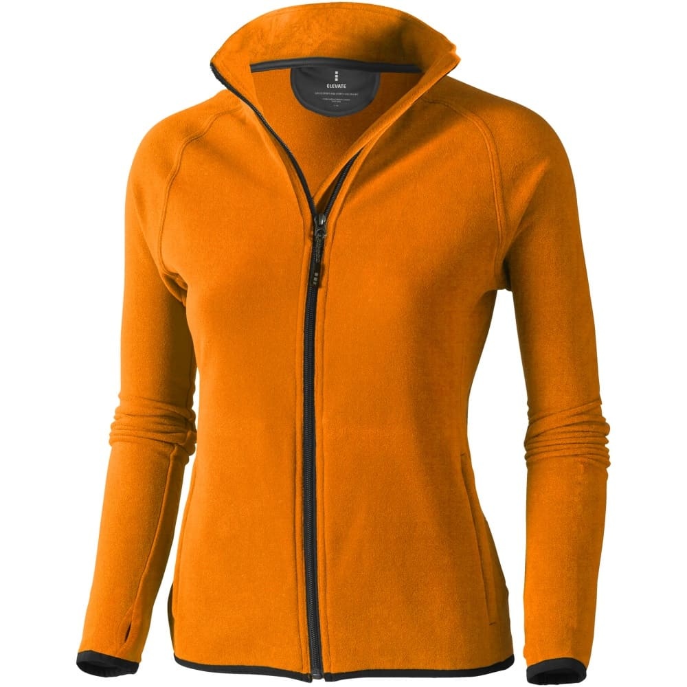 Logo trade promotional gifts image of: Brossard micro fleece full zip ladies jacket, orange