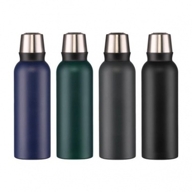 Logo trade promotional giveaways picture of: Nordic Steel Vacuum Thermos, 1000 ml, black