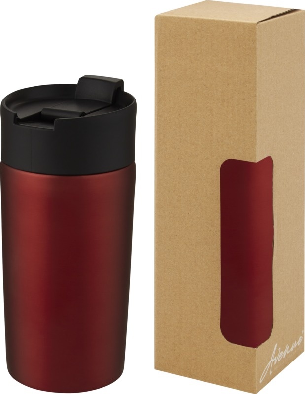 Logo trade promotional giveaway photo of: Jetta 330 ml copper vacuum insulated tumbler, red